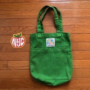 Big Bud Press Green Tote with Colorful Front Patch and Sticker